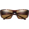 Smith Guides Choice Xl 63mm Chromapop™ Polarized Oversize Square Sunglasses In Brown