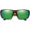 Smith Guides Choice Xl 63mm Chromapop™ Polarized Oversize Square Sunglasses In Green