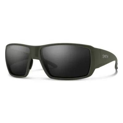 Pre-owned Smith Guides Choice Xl Sunglasses Matte Moss Green / Chromapop Polarized Black