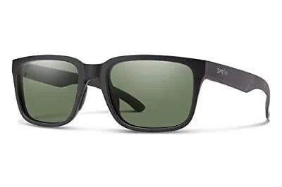 Pre-owned Smith Headliner Square Sunglasses In Matte Black/chromapop Polarized Gray Green In Multicolor