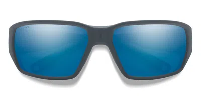 Smith Hookset Polarized Riw/qg Men's Sunglasses Grey Size 62 In Blue