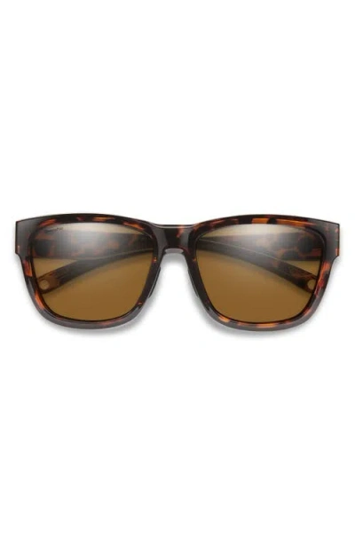 Smith Joya 56mm Chromapop™ Polarized Square Sunglasses In Brown
