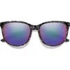 Smith Lake Shasta 56mm Chromapop™ Polarized Sunglasses In Black Marble/violet Mirror