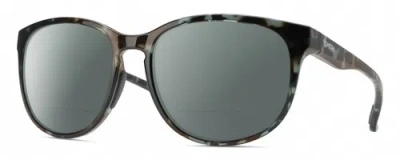 Pre-owned Smith Lake Shasta Unisex Cateye Polarized Bifocal Sunglasses Tortoise Blue 56 Mm In Grey