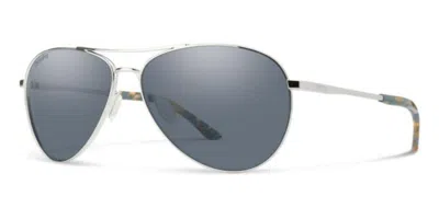 Smith Langley 2 Polarized Scb/e3 Occhiali Da Sole Argentati Per Uomo In Silver
