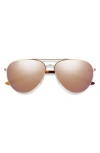Smith Layback 60mm Chromapop™ Polarized Aviator Sunglasses In Gold