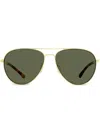 Smith Unisex Pilot Sunglasses Layback J5gir Gold/havana 60mm In Gold