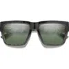 Smith Lineup 58mm Chromapop™ Polarized Rectangular Sunglasses In Green