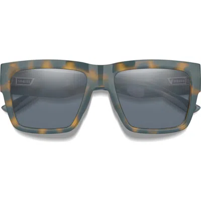 Smith Lineup 58mm Chromapop™ Polarized Rectangular Sunglasses In Gray