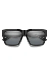 Smith Lineup 58mm Chromapop™ Polarized Rectangular Sunglasses In Black/polarized Gray
