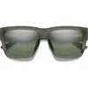 Smith Lineup 58mm Chromapop™ Polarized Rectangular Sunglasses In Green