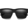Smith Lineup 58mm Chromapop™ Polarized Rectangular Sunglasses In Matte Black/black