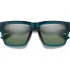 Smith Lineup 58mm Chromapop™ Polarized Rectangular Sunglasses In Pacific Crystal/gray Green