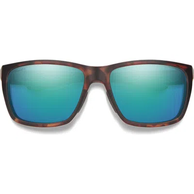 SMITH SMITH LONGFIN 57MM CHROMAPOP™ POLARIZED SQUARE SUNGLASSES