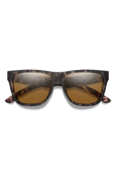 Smith Lowdown 2 55mm Chromapop™ Polarized Square Sunglasses In Brown