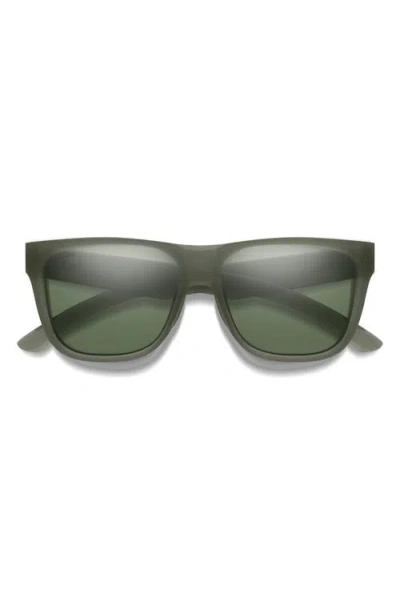 Smith Lowdown 2 55mm Chromapop™ Polarized Sunglasses In Moss Crystal/gray Green