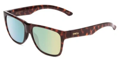 Pre-owned Smith Lowdown 2 Sunglasses In Tortoise/cp Polarized Opal Blue Green Mirror 55 Mm In Multicolor