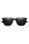 Smith Lowdown 54mm Chromapop™ Polarized Square Sunglasses In Matte Black/black