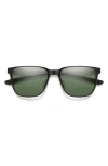 Smith Lowdown 54mm Chromapop™ Polarized Square Sunglasses In Matte Black/silver/gray