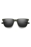 Smith Lowdown 54mm Chromapop™ Polarized Square Sunglasses In Matte Moss/chromapop Black