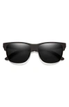 Smith Lowdown 56mm Chromapop Polarized Browline Sunglasses In Matte Black/black