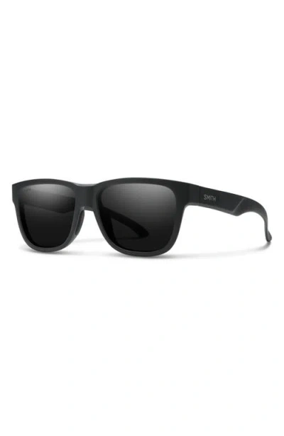 Smith Lowdown Slim 2 53mm Chromapop™ Square Sunglasses In Black/chromapop Glass Black