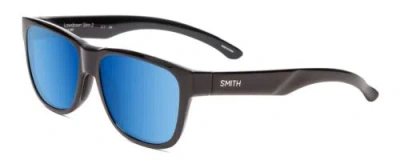 Pre-owned Smith Lowdown Slim 2 Sunglasses Gloss Black/chromapop Polarized Blue Mirror 53mm In Multicolor