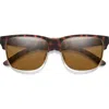 Smith Lowdown Split 56mm Chromapop™ Polarized Square Sunglasses In Matte Tortoise/brown
