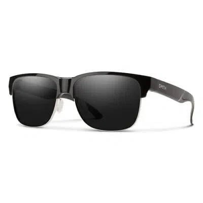 Pre-owned Smith Lowdown Split Semi-rimless Sunglasses In Black & Chromapop Polarized Black In Multicolor