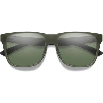 Smith Lowdown Steel 56mm Chromapop™ Polarized Sunglasses In Green