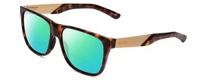 Pre-owned Smith Lowdown Steel Polarized Bi-focal Sunglasses Tortoise Gold 56 Mm 41 Options In Green Mirror