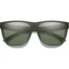 Smith Lowdown Xl 2 60mm Chromapop™ Polarized Square Sunglasses In Green