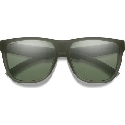 Smith Lowdown Xl 2 60mm Chromapop™ Polarized Square Sunglasses In Green