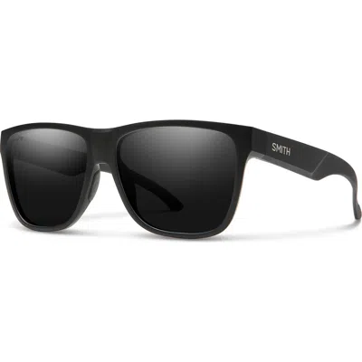 Smith Lowdown Xl 2 60mm Chromapop™ Polarized Square Sunglasses In Black