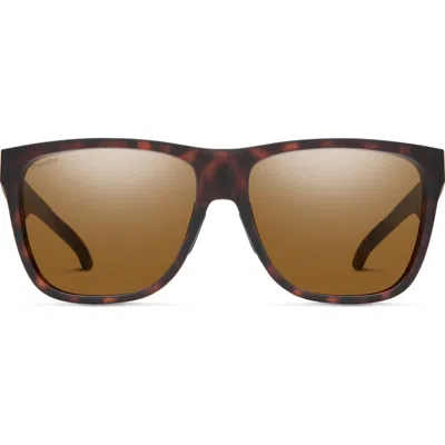 Smith Lowdown Xl 2 60mm Chromapop™ Polarized Square Sunglasses In Brown