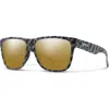 Smith Lowdown Xl 2 60mm Chromapop™ Polarized Square Sunglasses In Gray Marble/bronze