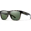 Smith Lowdown Xl 2 60mm Chromapop™ Polarized Square Sunglasses In Vintage Tortoise/gray Green