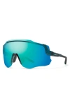 Smith Momentum 135mm Chromapop™ Shield Sunglasses In Pacific Crystal/opal