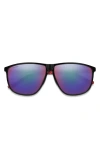 Smith Mono Lake 63m Oversize Chromapop™ Polarized Round Sunglasses In Purple