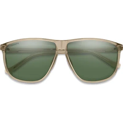 Smith Mono Lake 63m Oversize Chromapop™ Polarized Round Sunglasses In Green