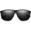 Smith Mono Lake 63m Oversize Chromapop™ Polarized Round Sunglasses In Matte Black/black