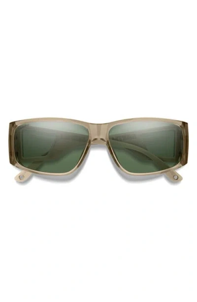 Smith Monroe Peak 62mm Oversize Chromapop™ Polarized Sunglasses In Green