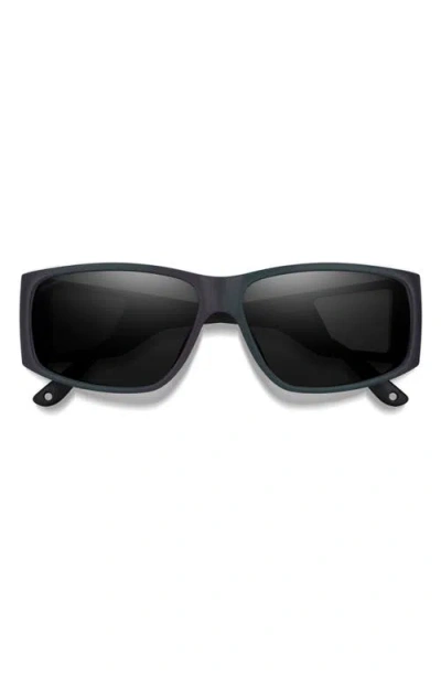 Smith Monroe Peak 62mm Oversize Chromapop™ Polarized Sunglasses In Black