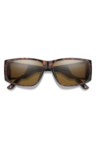 Smith Monroe Peak 62mm Oversize Chromapop™ Polarized Sunglasses In Brown