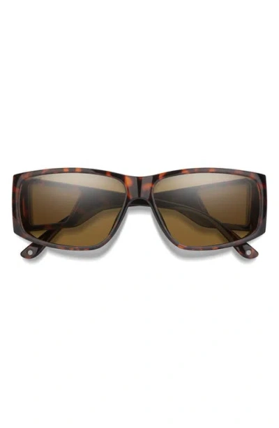 Smith Monroe Peak 62mm Oversize Chromapop™ Polarized Sunglasses In Brown