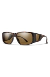 Smith Monroe Peak 62mm Oversize Chromapop™ Polarized Sunglasses In Tortoise/chromapop Brown