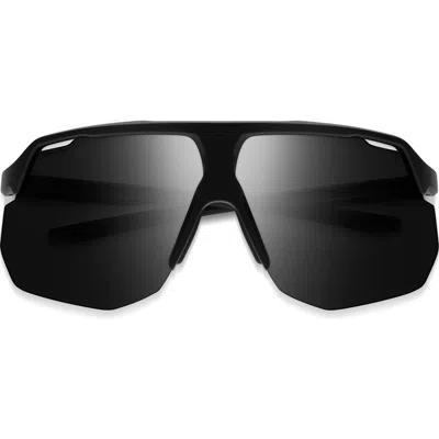 Smith Motive 74mm Chromapop™ Polarized Shield Sunglasses In Black