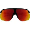 Smith Motive 74mm Chromapop™ Polarized Shield Sunglasses In Black/chromapop Red