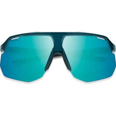 Smith Motive 74mm Chromapop™ Polarized Shield Sunglasses In Blue