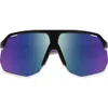 Smith Motive 74mm Chromapop™ Polarized Shield Sunglasses In Wild Child/chromapop Violet